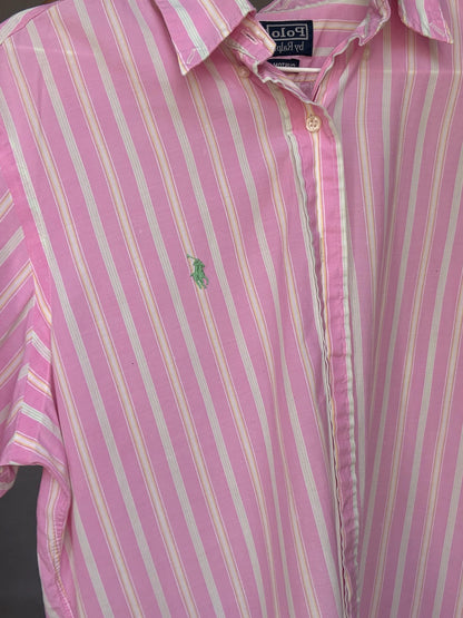 Vintage Pink Stripe Polo Shirt — additional view 8