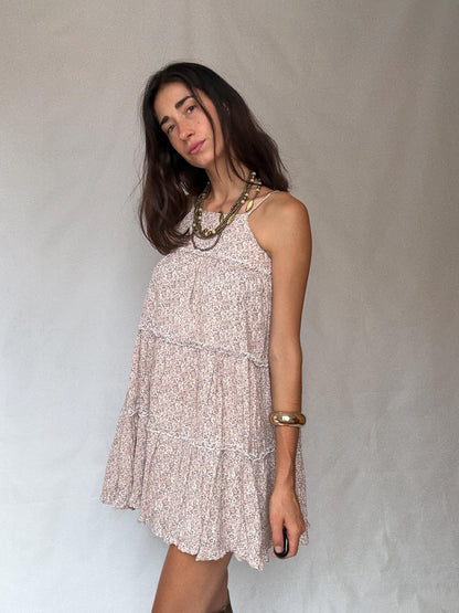 Cotton Floral Sundress For Girls — back view
