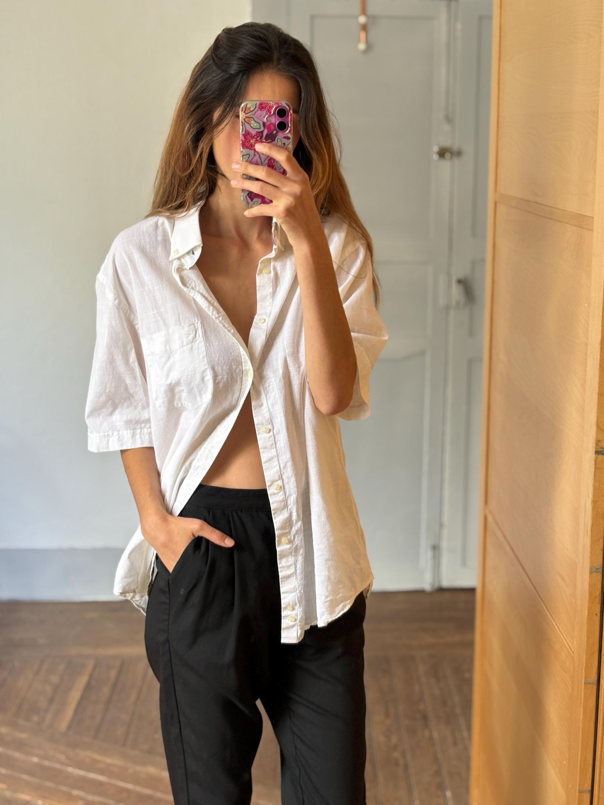 Vintage white blouse Paul & Shark Royal Yacht Club, Mens button down luxury linen maritime summer shirt, Size XL