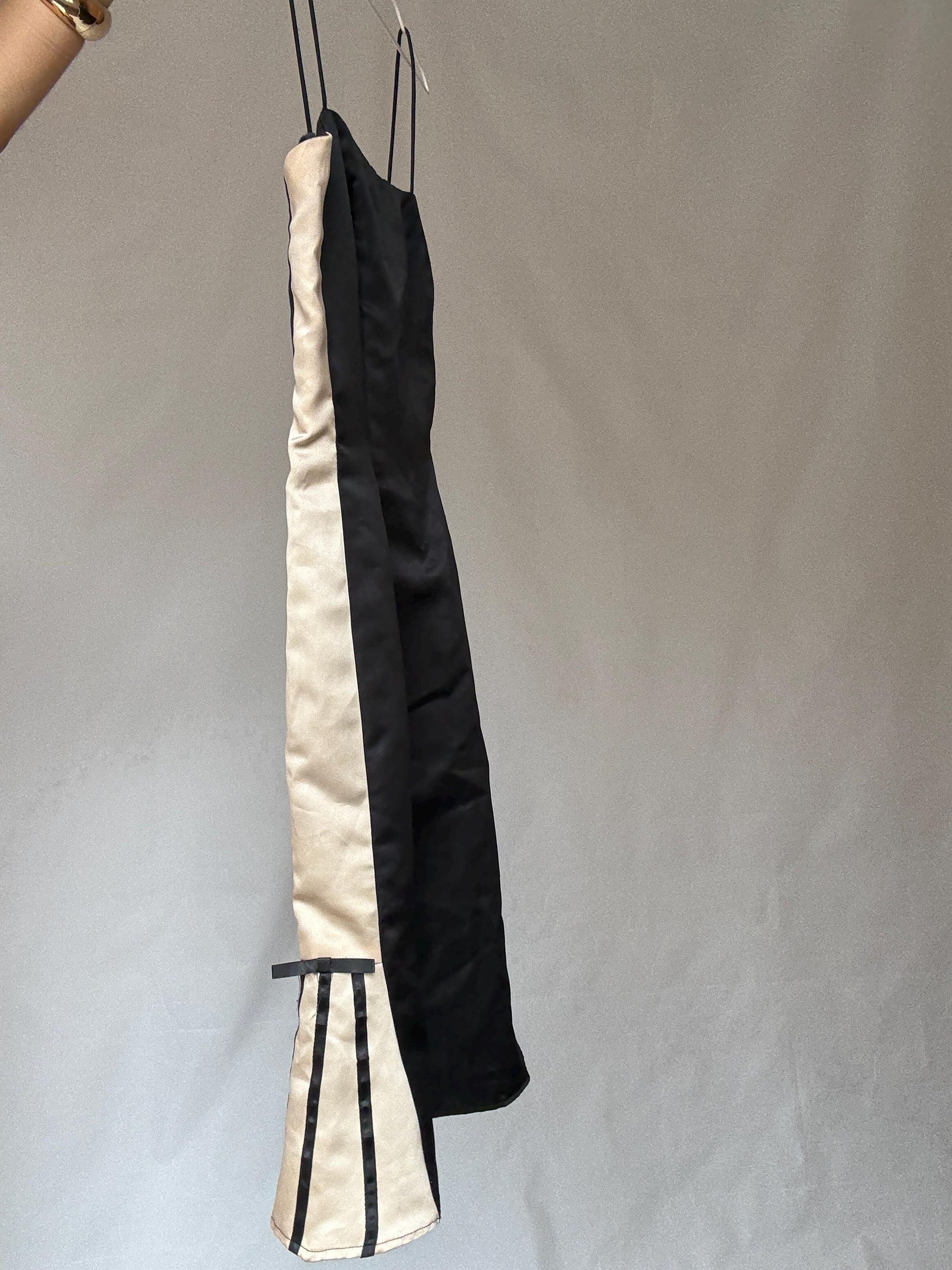 Vintage Dave & Johnny by Laura Ryner black and white slip dress – Luxury short evening dress, cute mini outfit, size 6 - S, made in USA