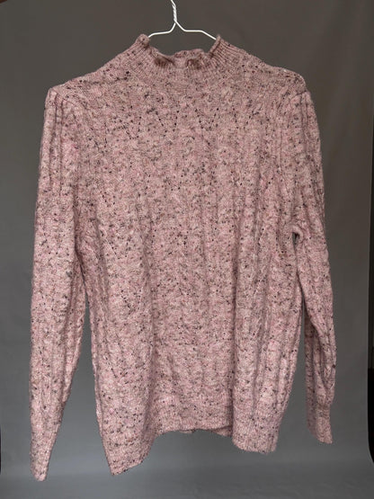 Pink Speckled Ruffle Collar Sweater — additional view 10