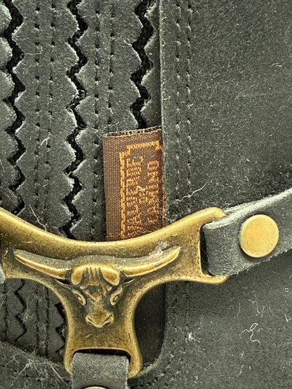 Leather Western Ankle Boots for Men — back view
