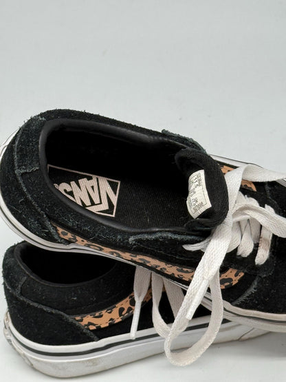Leopard Print Black Suede Kids Sneakers — additional view 5
