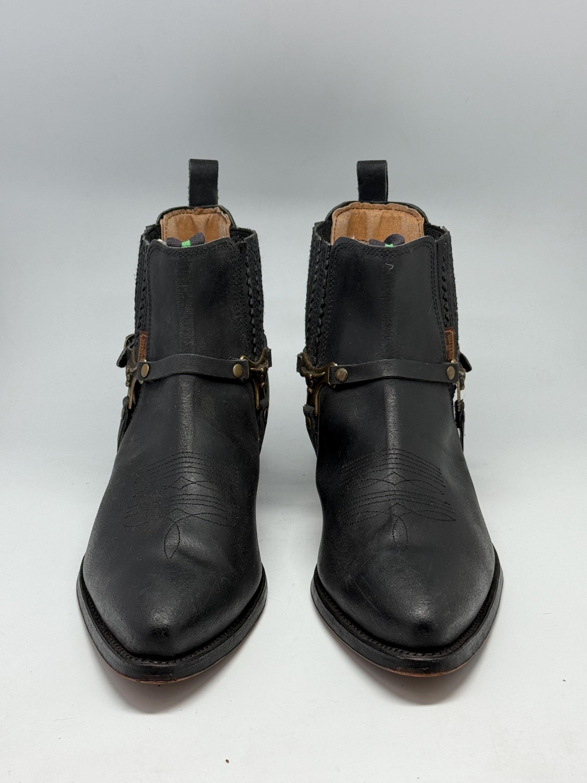 Pedro Lazo harness boots – handmade Valverde del Camino – real leather western ankle boots – EU approx 44 – roper cowboy style