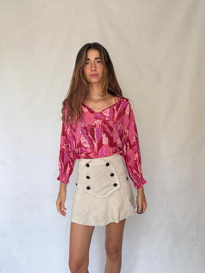 Pink Metallic Boho Blouse — additional view 6