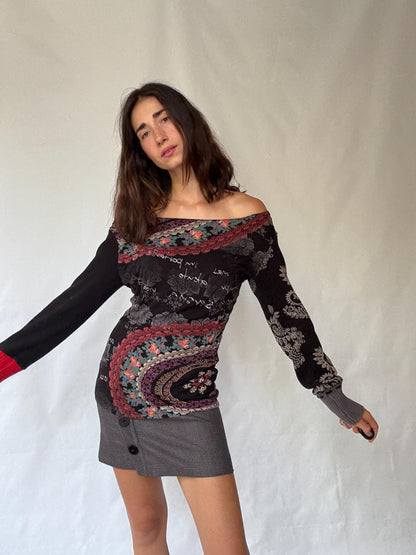 Bohemian Off-Shoulder Cotton Blend Shirt — additional view 10