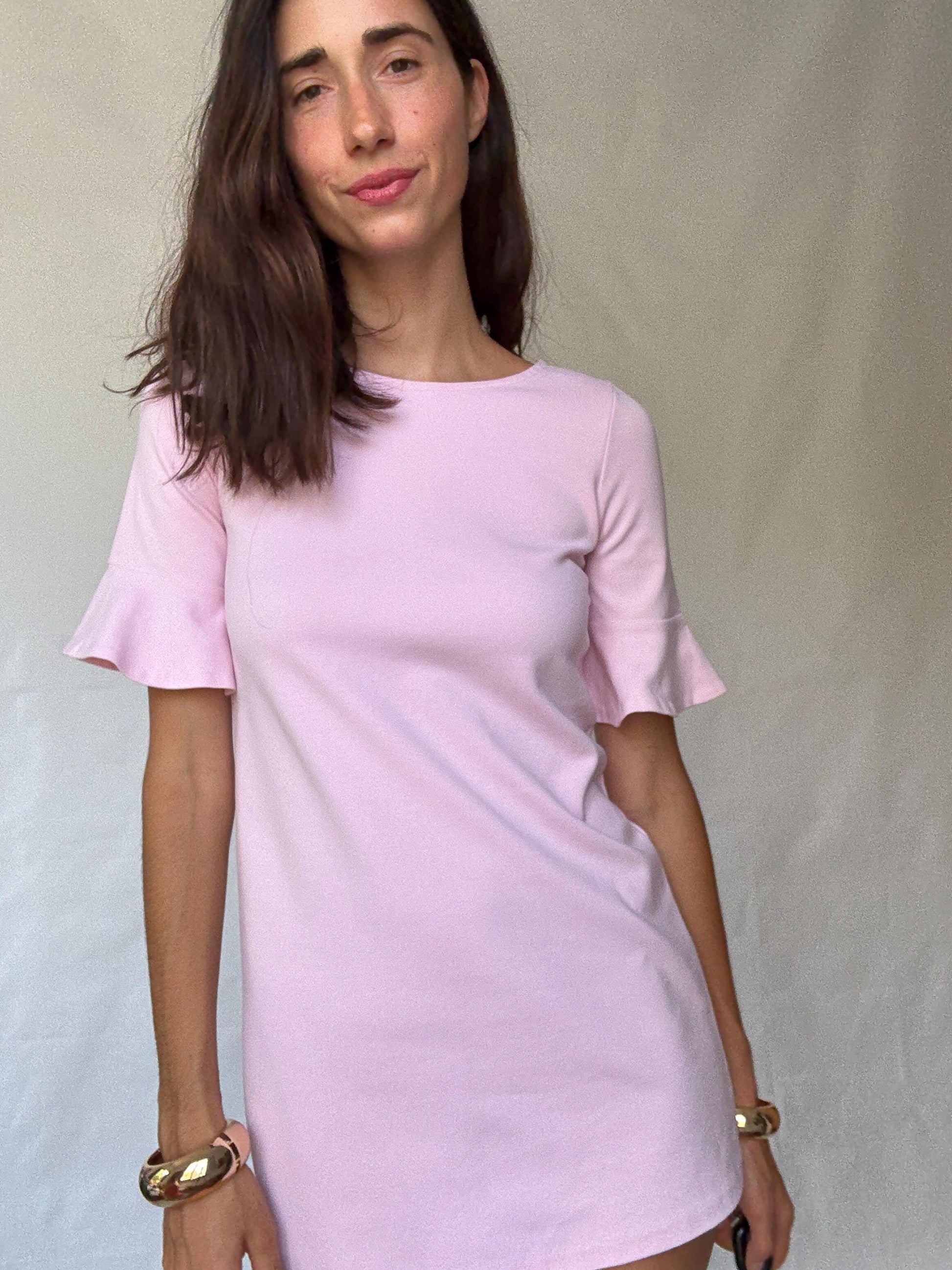 Polo Ralph Lauren Pink Mini Dress, Soft Cotton, Youth Size, Minimalist Style, Perfect for Petite Frame, Casual Wear, Y2K