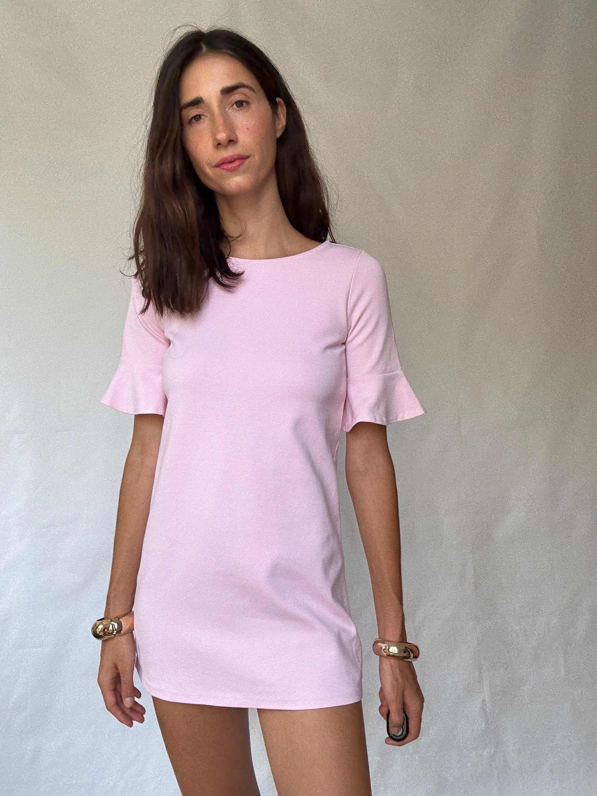 Polo Ralph Lauren Pink Mini Dress, Soft Cotton, Youth Size, Minimalist Style, Perfect for Petite Frame, Casual Wear, Y2K