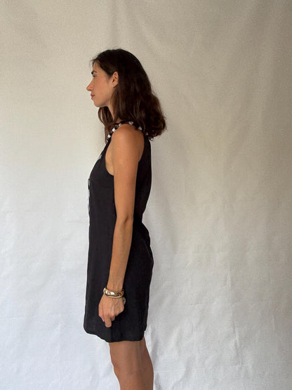 Vintage Sleeveless Dress with Halter Neck, Indie Sleaze Style, Size S