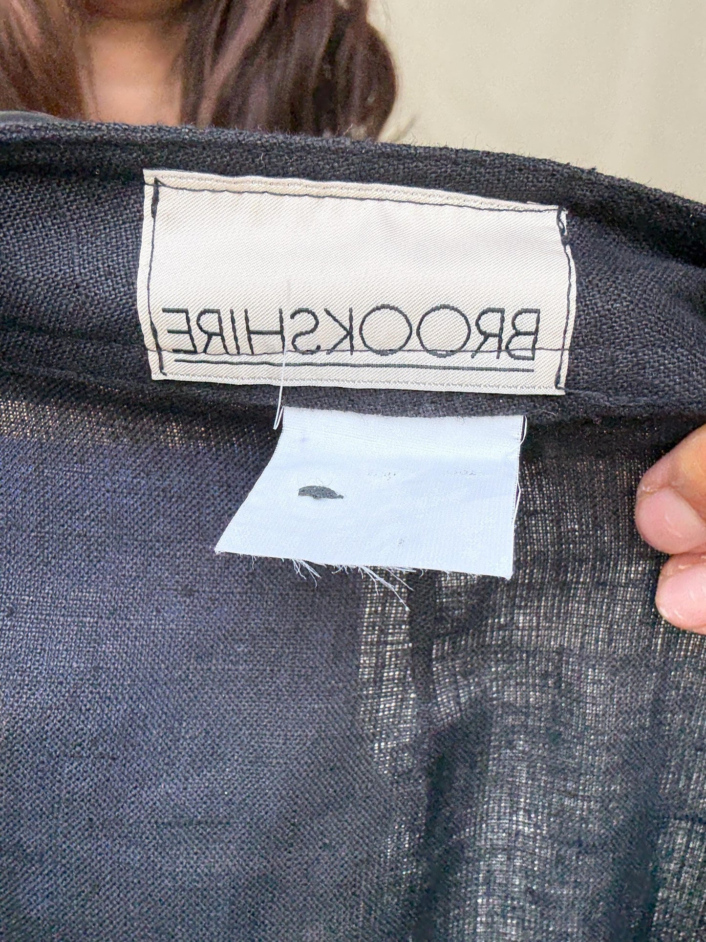 Versatile Black Full-Length Flared Pants with Extra Button - Ideal for Various Occasions in Vintage Style - Recommended Size S/M