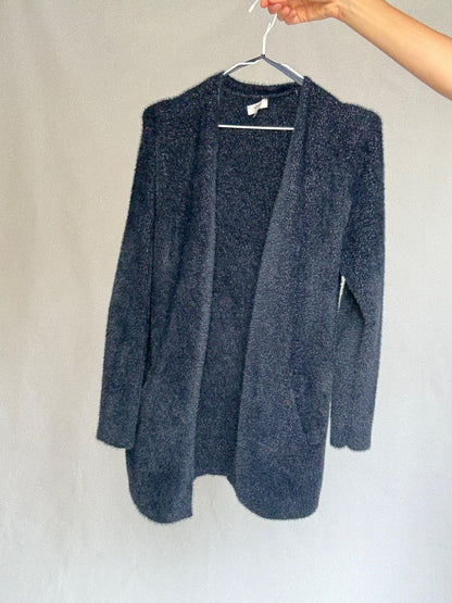 Dark Navy Metallic Shimmer Cardigan — additional view 6