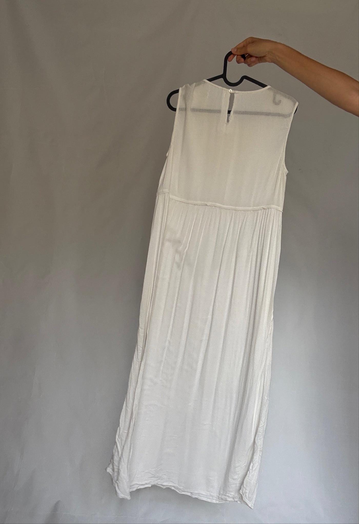 Vintage Ivory Cotton Maxi Dress — additional view 11