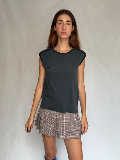 Minimalist Sleeveless Cotton Top in White — additional view 5