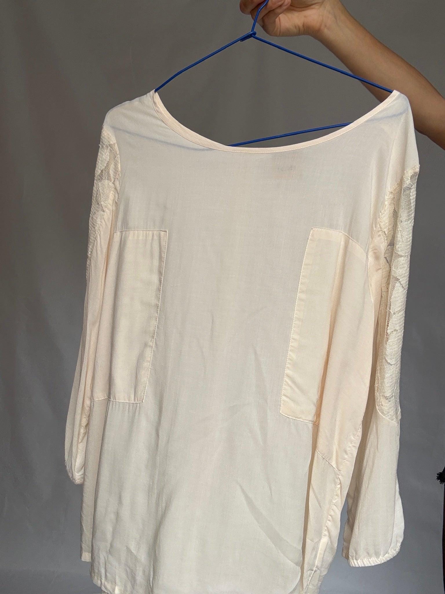 Chic Ivory ICHI Blouse with Sheer Details — additional view 8