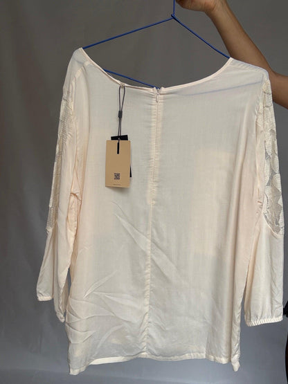 Chic Ivory ICHI Blouse with Sheer Details — additional view 10