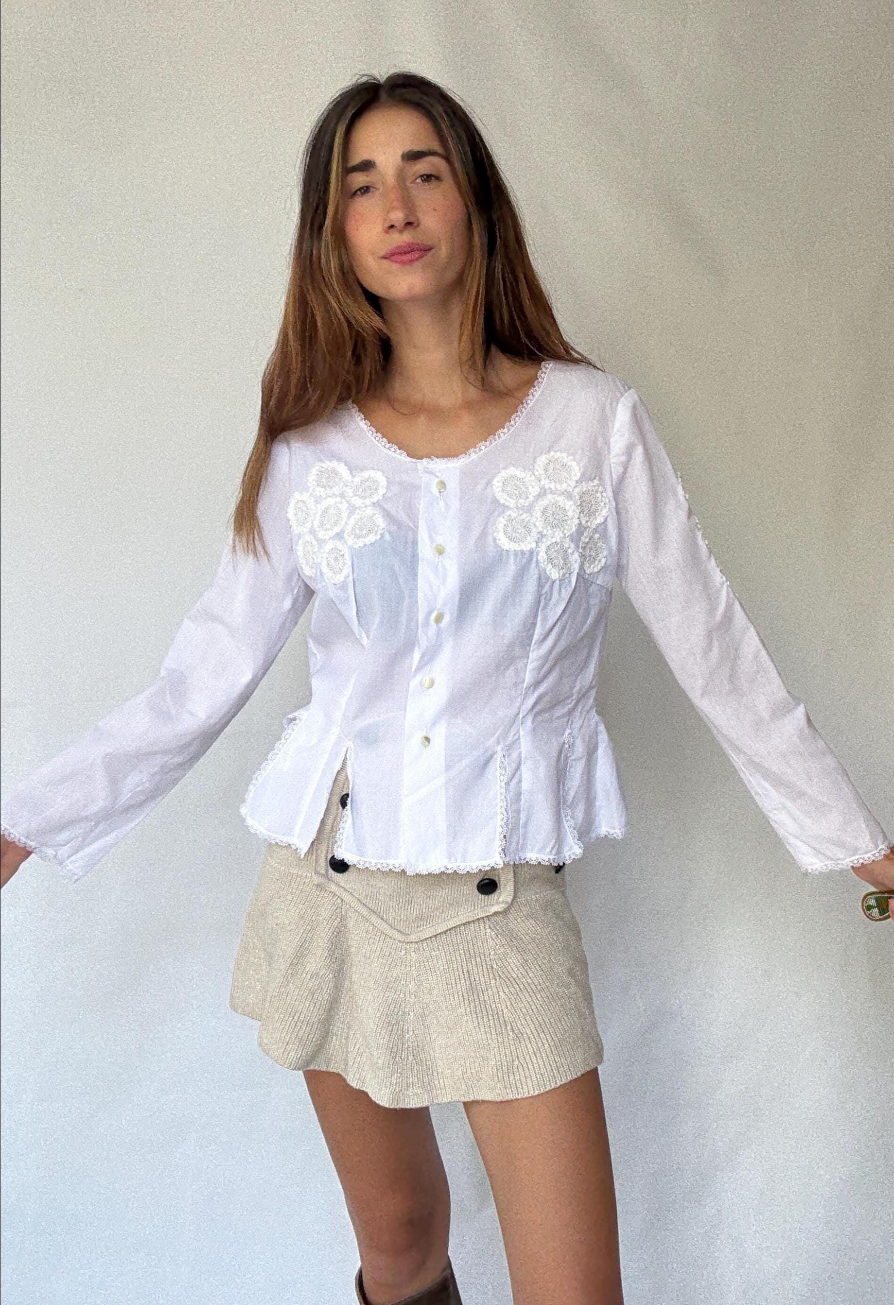 Antique Spanish Ethnographic woman blouse, Canarian Embroidered Blouse – Gran Canaria Romantic Cottagecore Dream outfit, Historic wear
