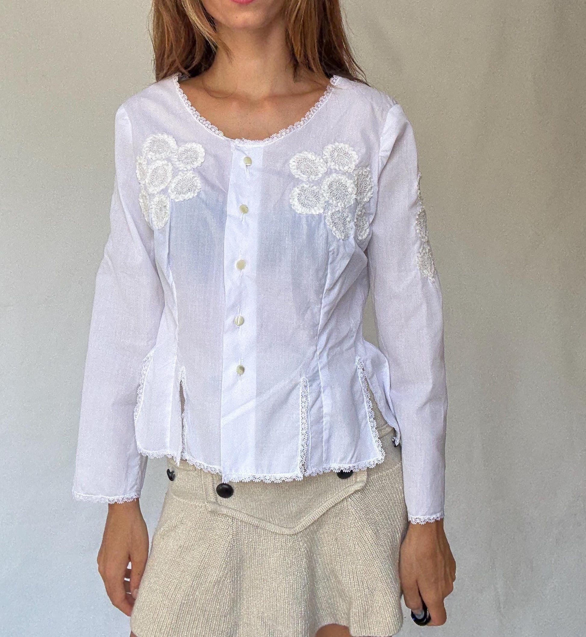 Antique Spanish Ethnographic woman blouse, Canarian Embroidered Blouse – Gran Canaria Romantic Cottagecore Dream outfit, Historic wear