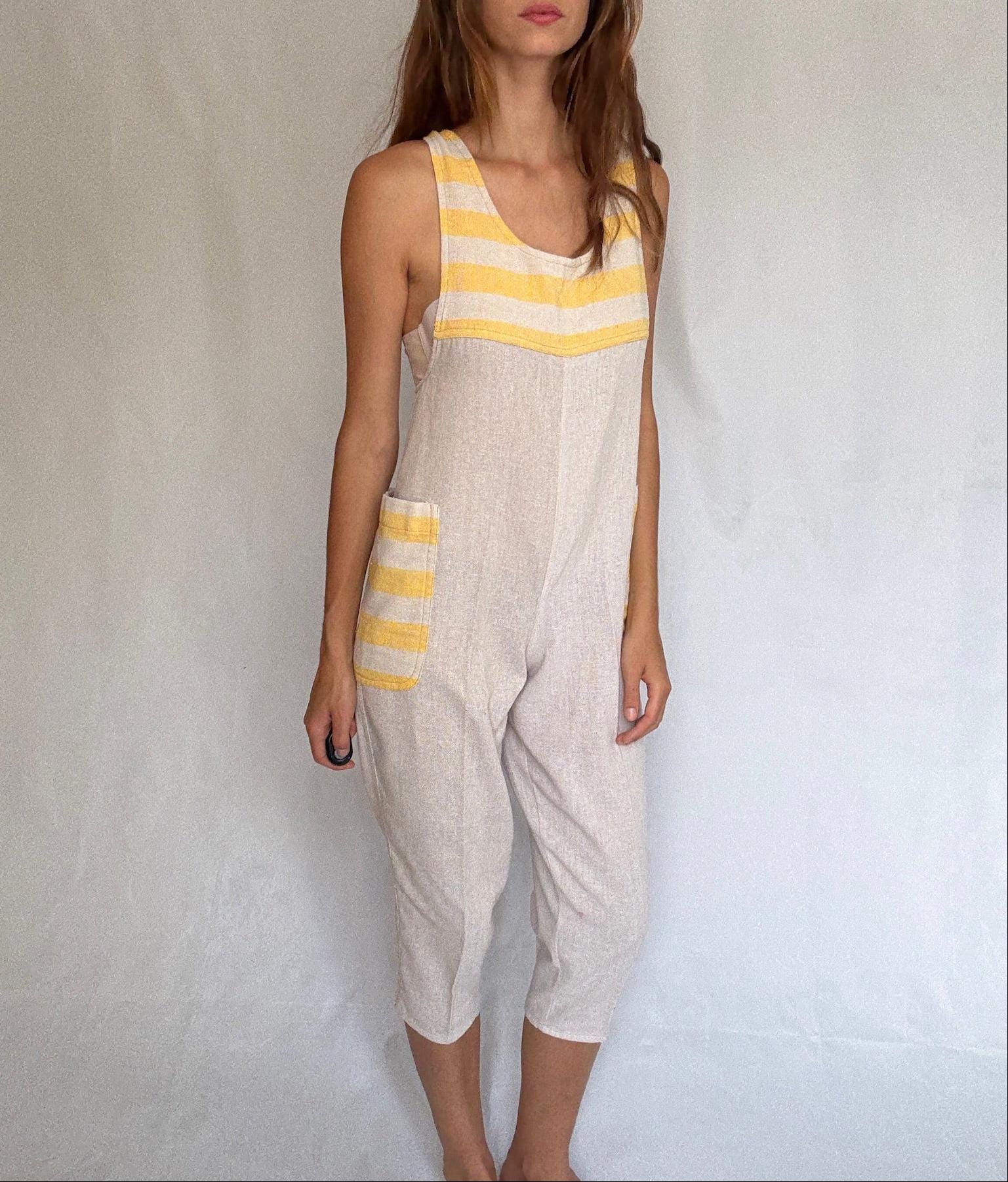 90s Striped Wide-Leg Jumpsuit — detail