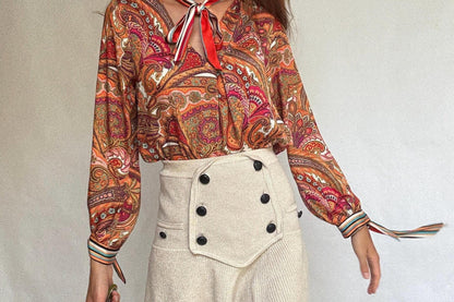 Ema Blue's Paisley Bow Blouse — additional view 6