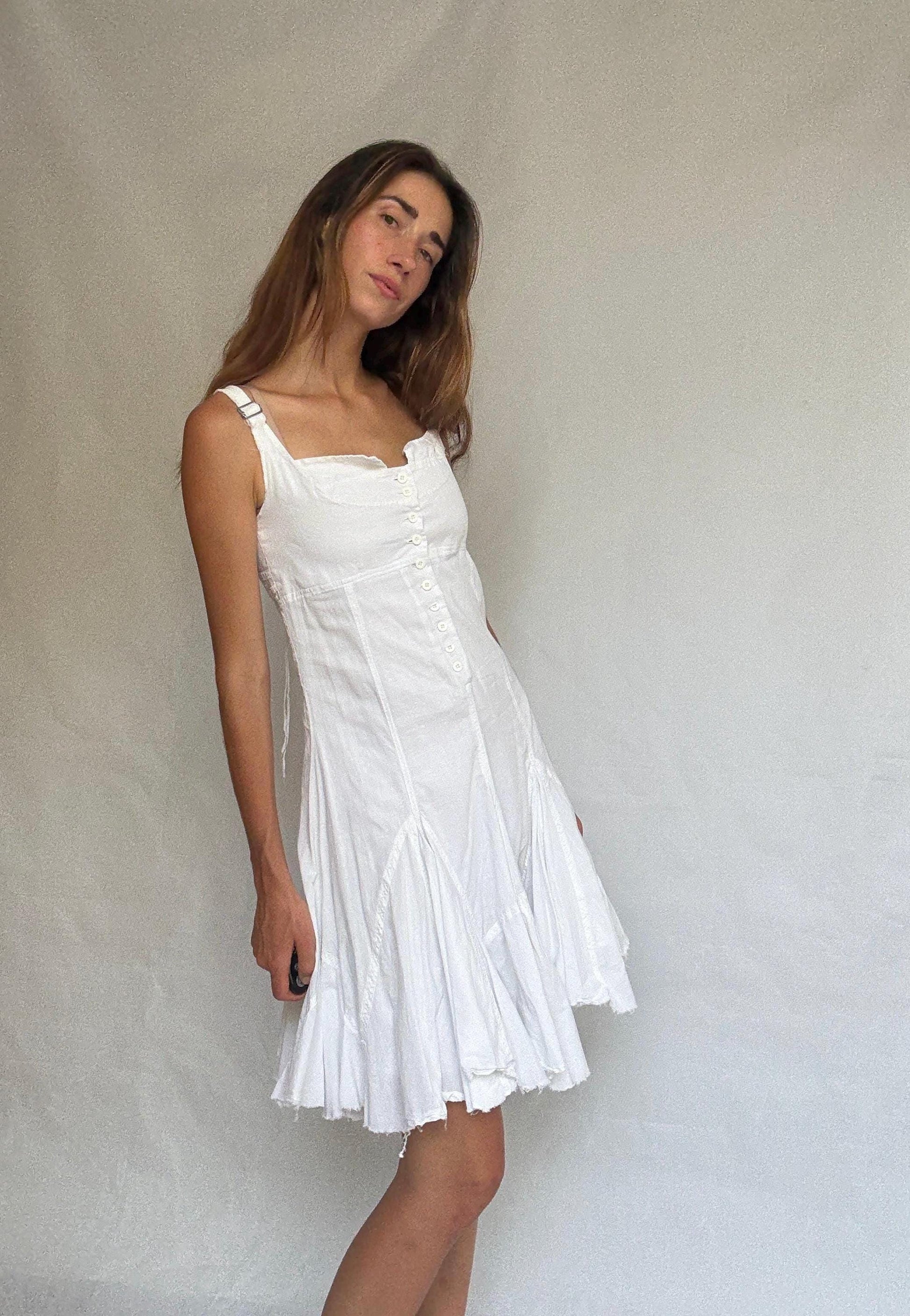 Desigual printed dress with adjustable straps and button back – vibrant boho style, flattering fit, size 36, lightweight & unique