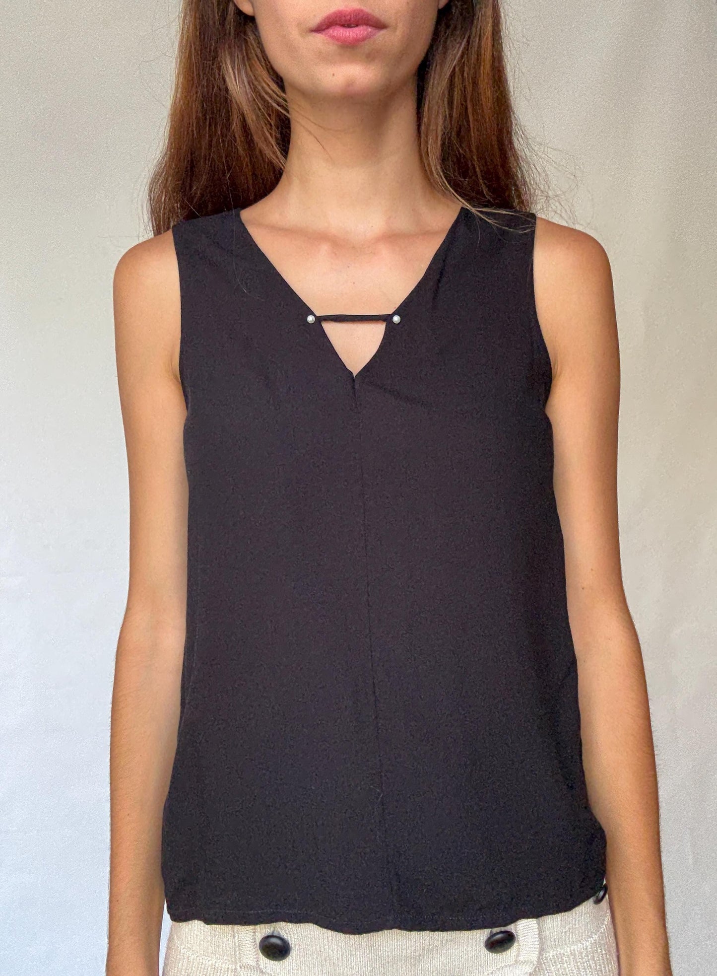 Massimo Dutti Black Tank | Wardrobe essential, tube wardrobe clothing piece, Minimalist Euro Chic, Size S
