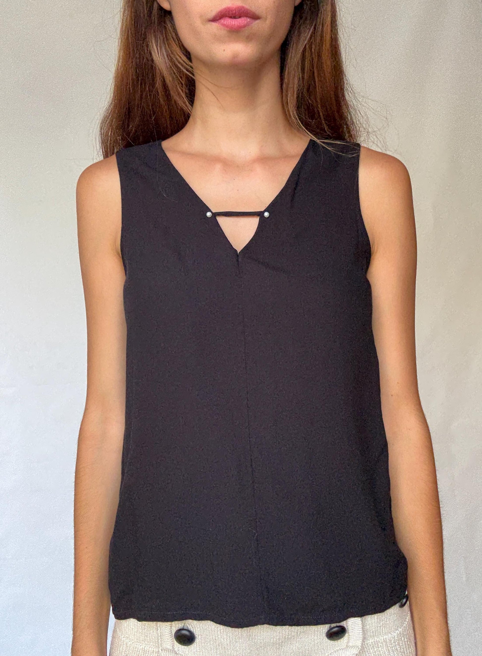 Massimo Dutti Black Tank | Wardrobe essential, tube wardrobe clothing piece, Minimalist Euro Chic, Size S