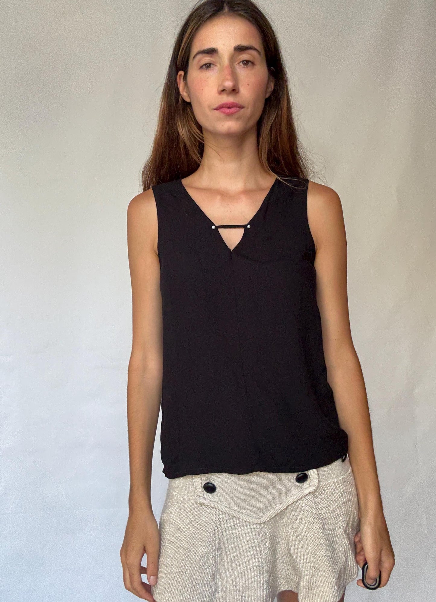Massimo Dutti Black Tank | Wardrobe essential, tube wardrobe clothing piece, Minimalist Euro Chic, Size S