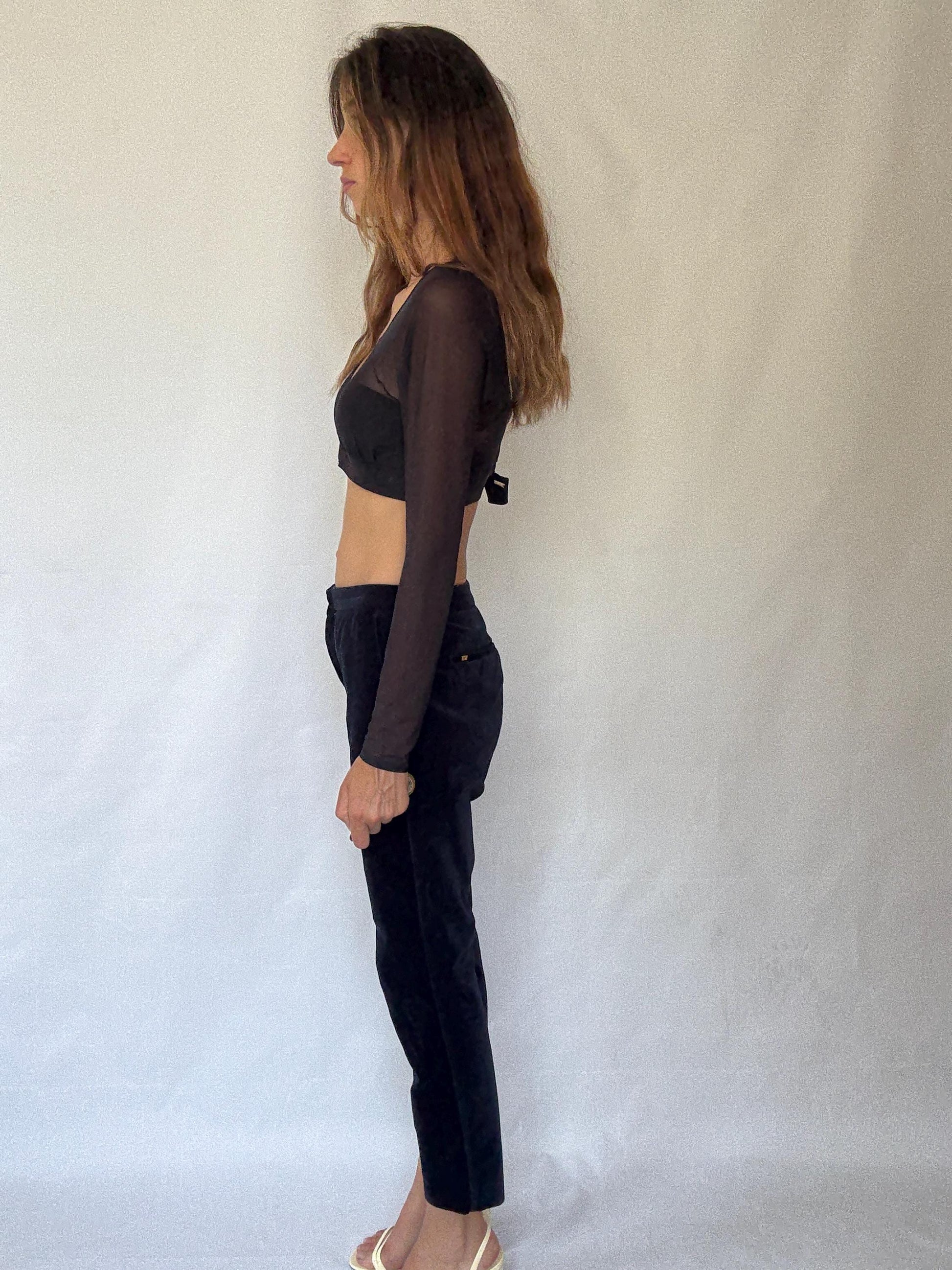 Velvet tapered pants by Massimo Dutti – EU38, high waisted elegant cut, luxe feel, rich texture, fits modern M, perfect dark academia