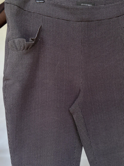 Grey Micro Check Stretch Trousers — additional view 9