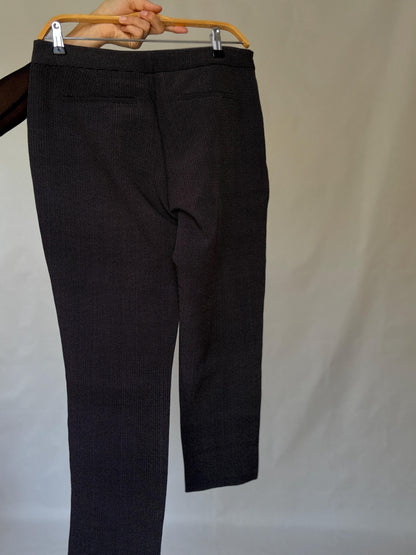 Grey Micro Check Stretch Trousers — additional view 10