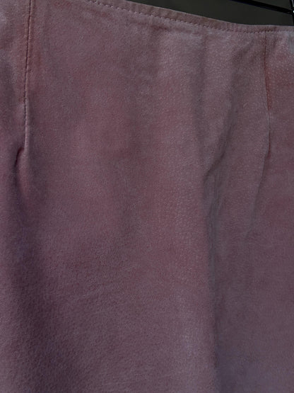 Petite Vintage Pink Suede Mini Skirt — additional view 7
