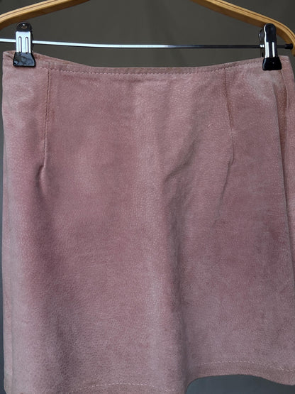 Petite Vintage Pink Suede Mini Skirt — additional view 5