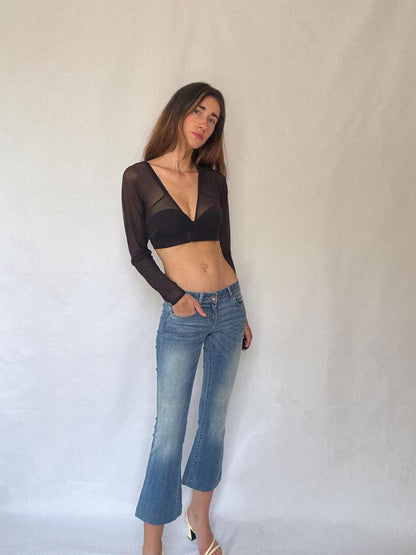 Y2K Low Rise Vintage Flare Jeans — additional view 6