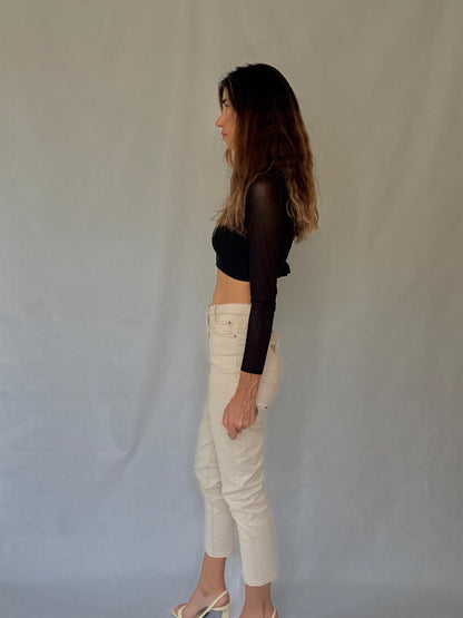 Off-White High Rise Mom Jeans — additional view 5
