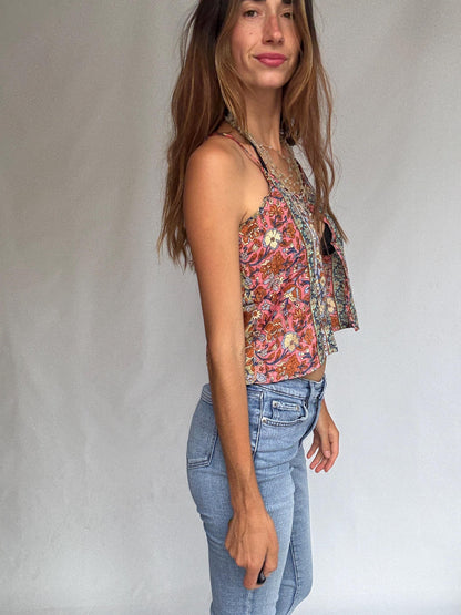 Ralph Lauren Embroidered Cropped Jeans with Lace Hem — additional view 6