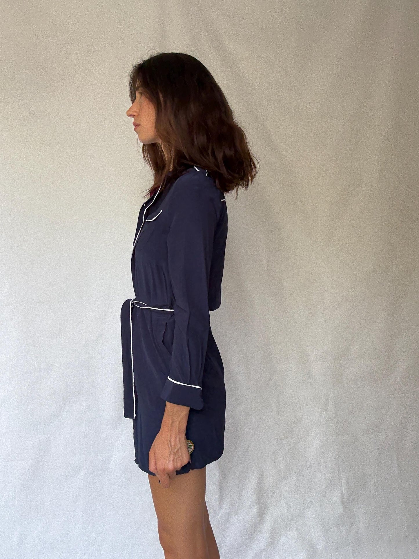 Tommy Hilfiger navy dress, preppy office smart casual US S,