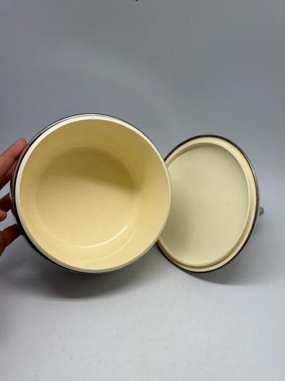 Mid-Century Space Age Silver Pear Ice Bucket — back view