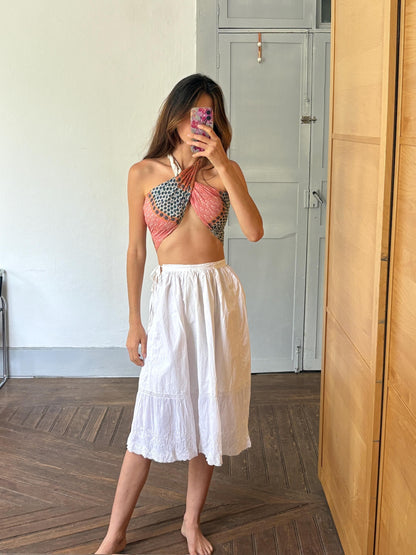 Handmade Vintage White Cotton Petticoat