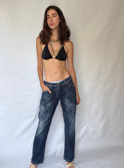 Vintage 90s Dark Blue Jeans for Men — additional view 5