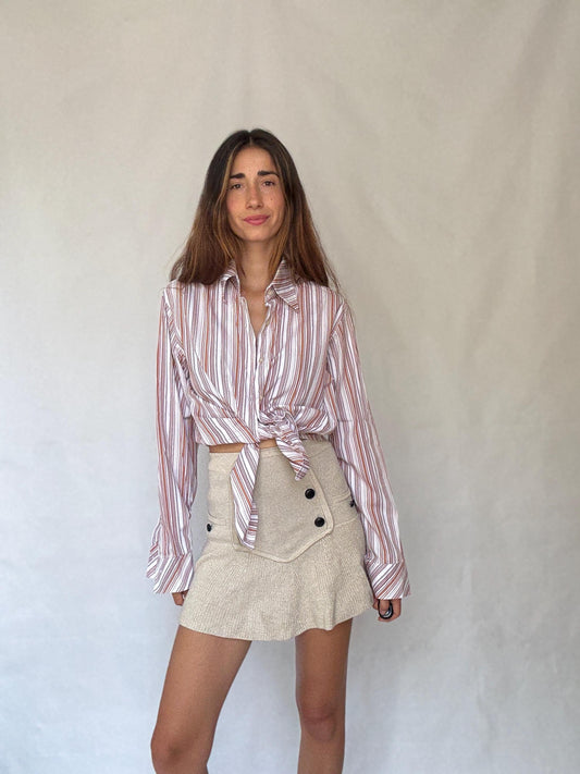 Hugo Boss Striped Cotton Button-Up Shirt — detail