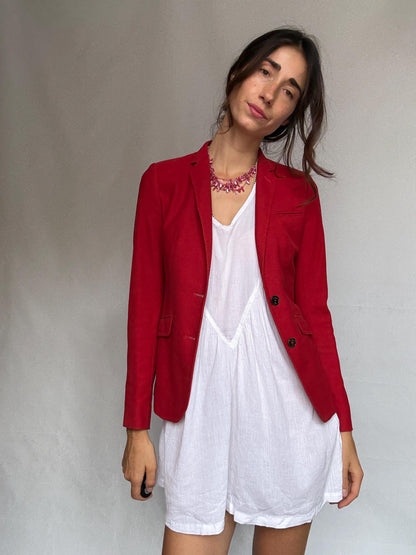 Red Minimalist Blazer for Professionals