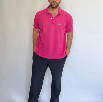 Vintage Pink Cotton Lacoste Polo Shirt — additional view 7