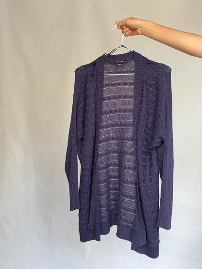 Dark Knit Cardigan In Viscose Blend — additional view 7