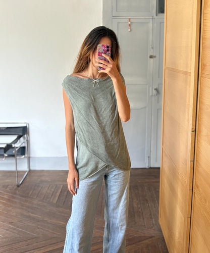 Italian Vintage Draped Camisole Top