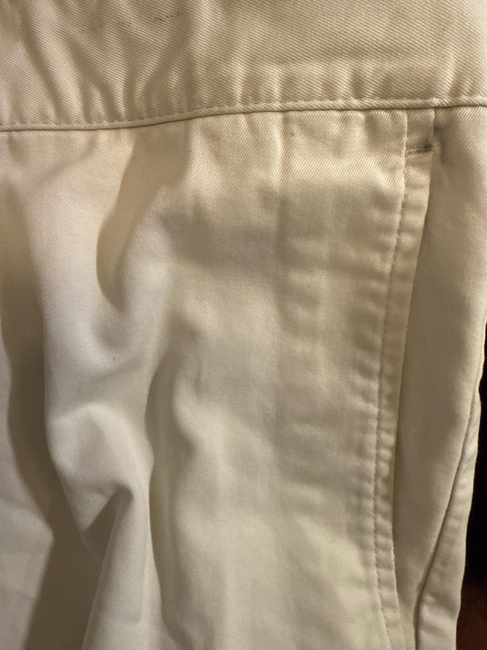 Burberry London white pants, cotton, relaxed straight leg, high waist, plaid lining detail, elegant Carolyn bessette, kennedy, 3XL (XXXL).