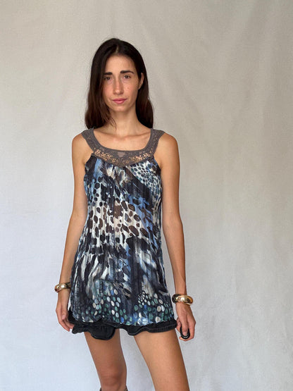 Vintage Geometric Print Cotton Shirt — additional view 6