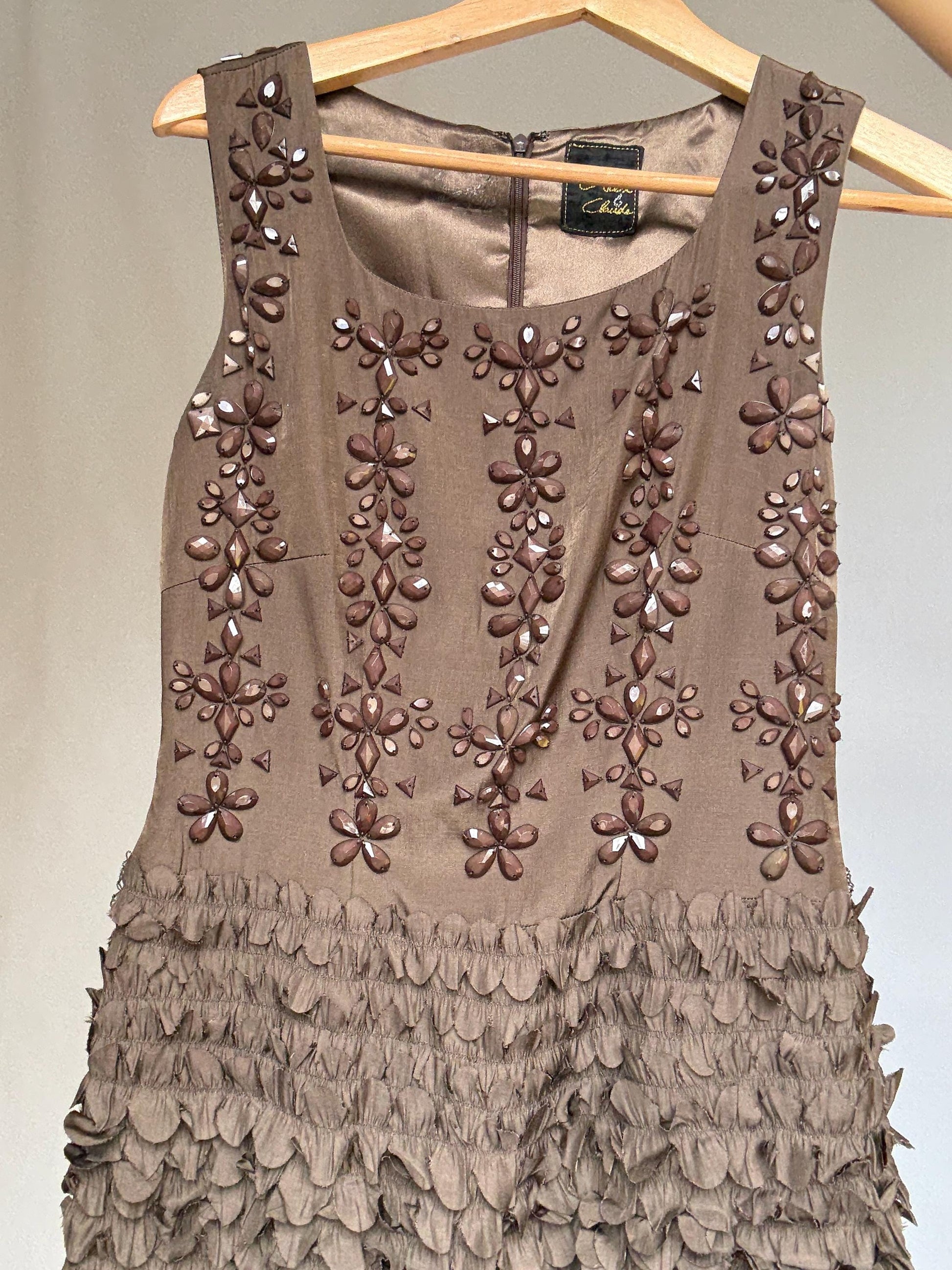 Alex & Claude vintage dress, viscose blend, fitted silhouette, retro design, vintage 90s, US M, evening wear