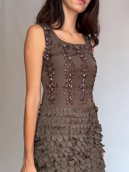Vintage 90s Viscose Blend Evening Dress — additional view 6
