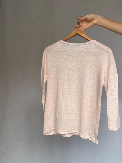 Light Pink Casual Chic Shirt with Gold Thread — additional view 9