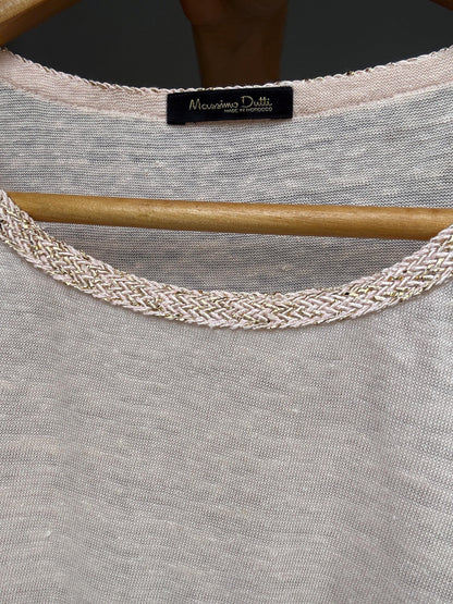 Light Pink Casual Chic Shirt with Gold Thread — additional view 10